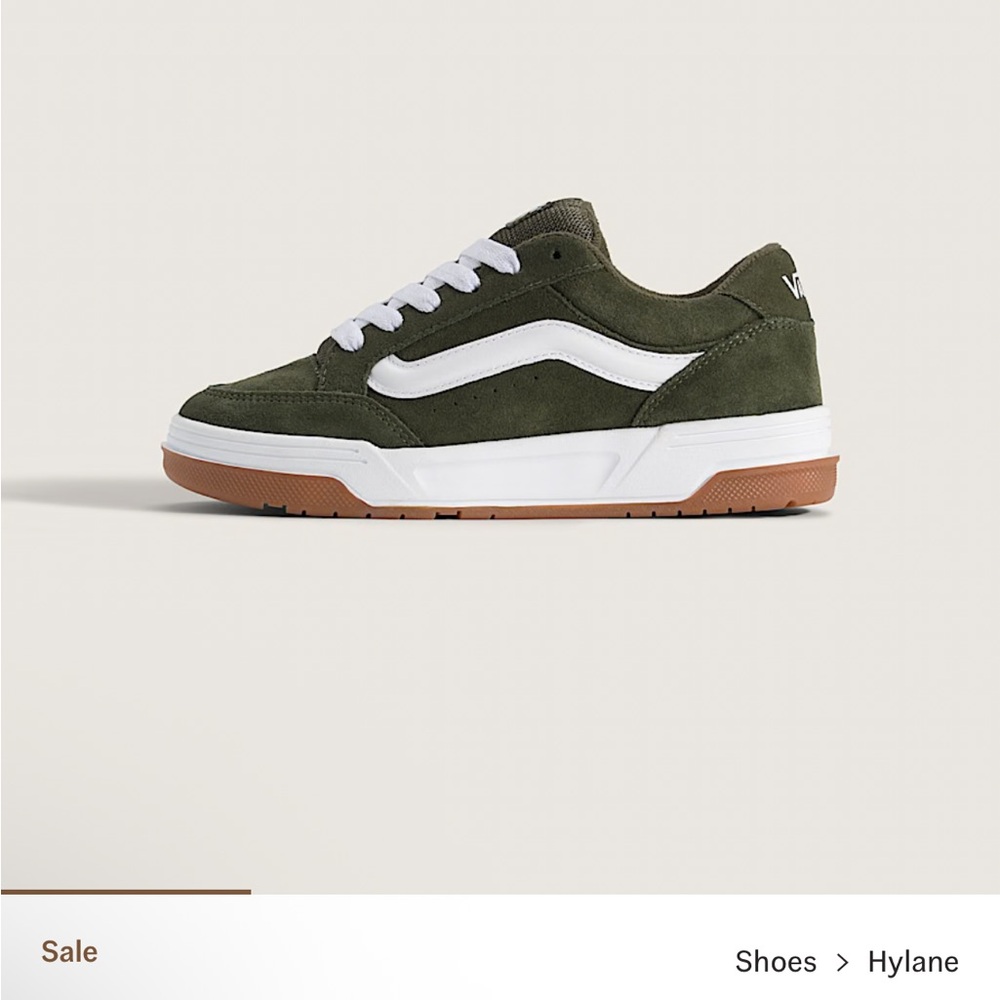 Vans Forest Green Suede Sneakers with White Stripe